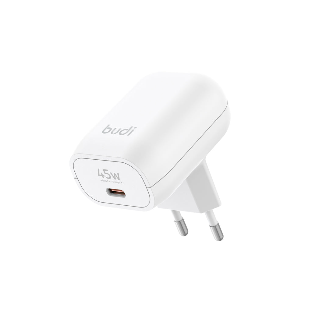 Budi USB-C to USB-C Wall Charger, 45W, 1m, White (AC370ETTW)