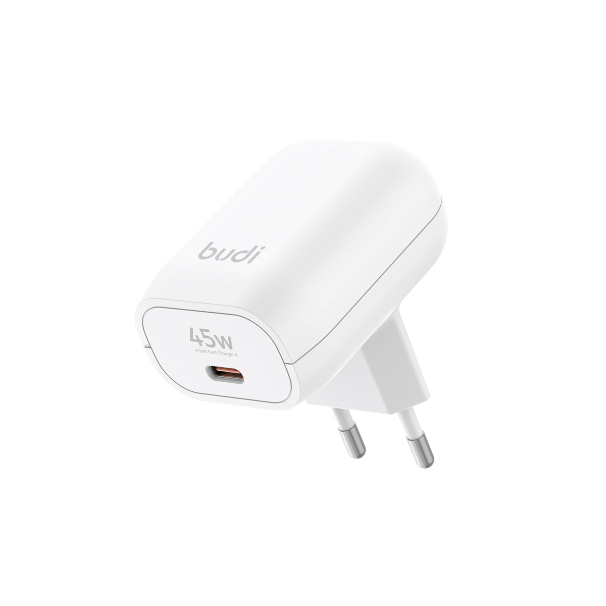 Budi USB-C to USB-C Wall Charger, 45W, 1m, White (AC370ETTW)