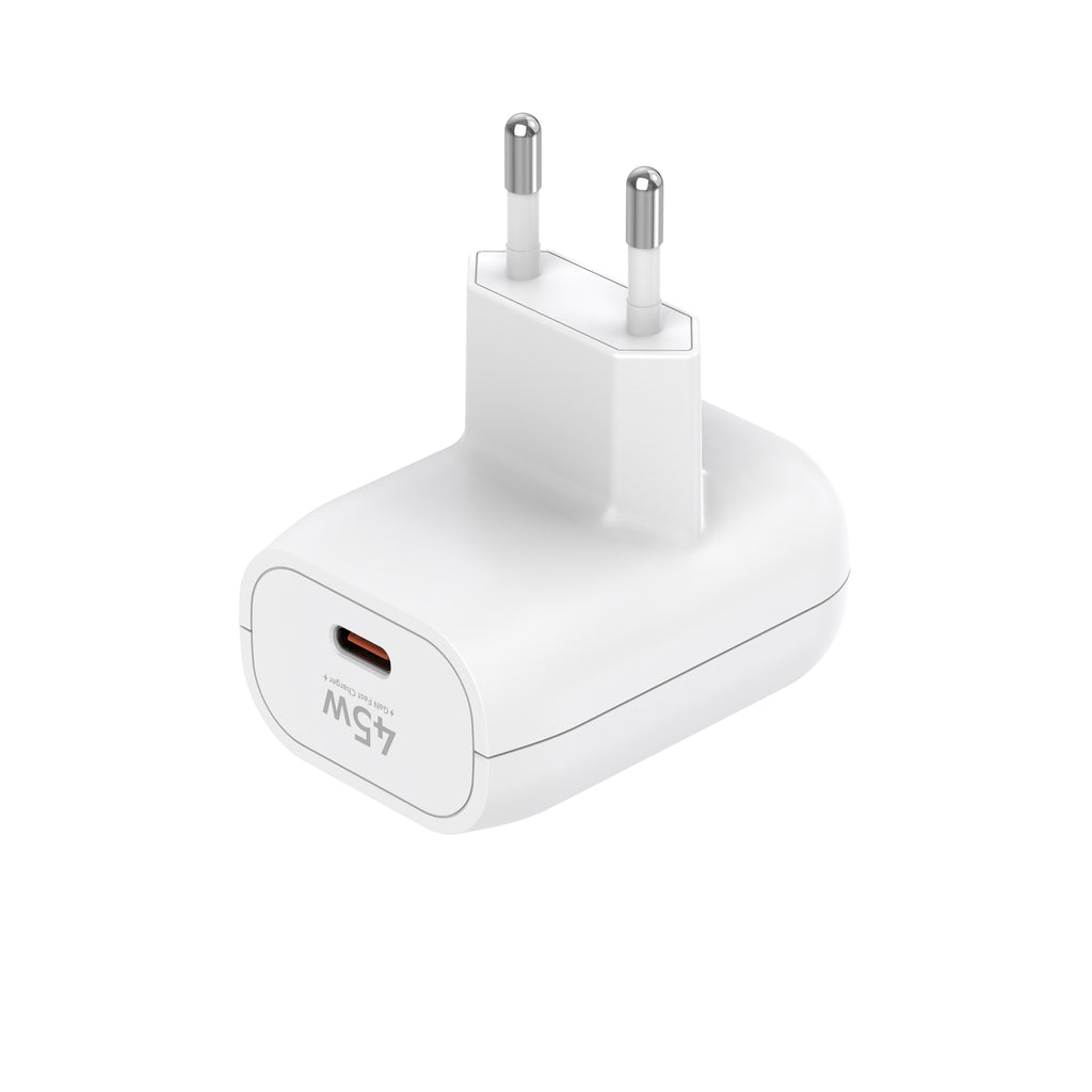 Budi USB-C to USB-C Wall Charger, 45W, 1m, White (AC370ETTW)