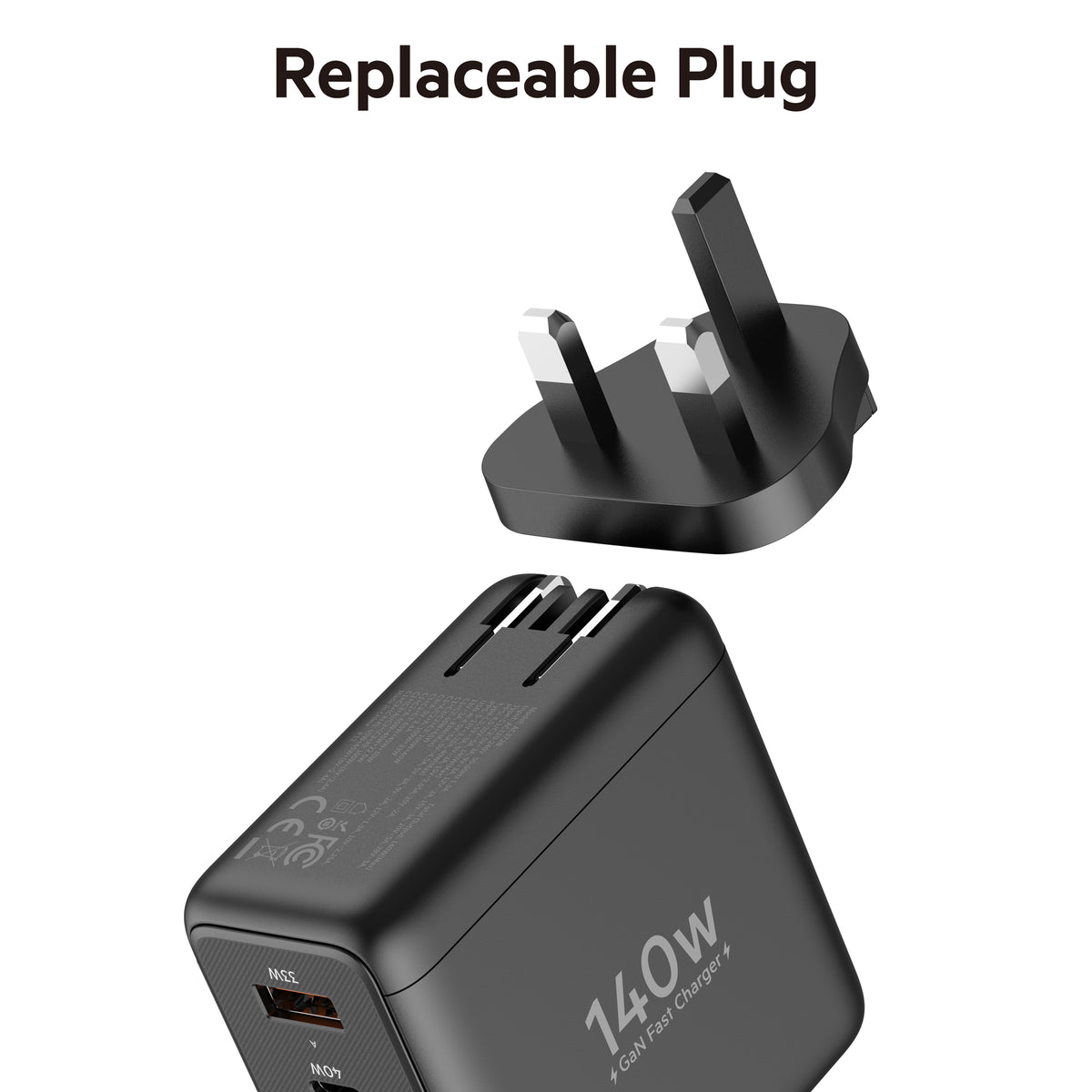 Budi Wall Charger, 140W (AC372B)