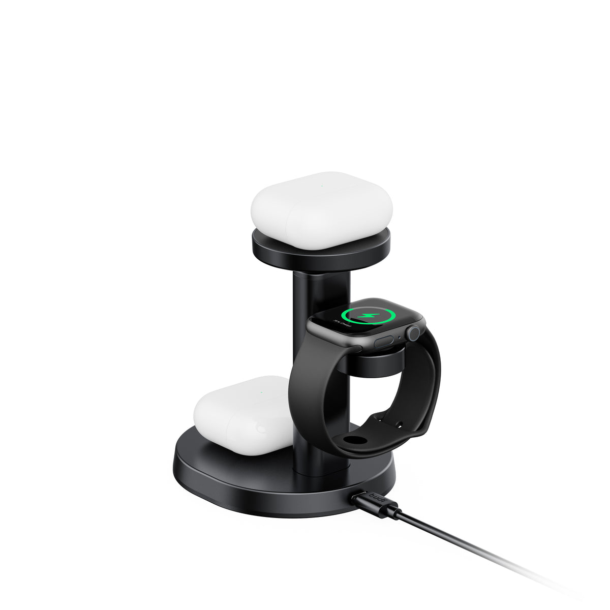 Budi 3-in-1 Wireless Charger, 20W, Black (WL4900B)
