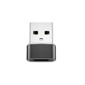 Budi USB-A to USB-C Mini Adapter, Black (DC515T-AB)