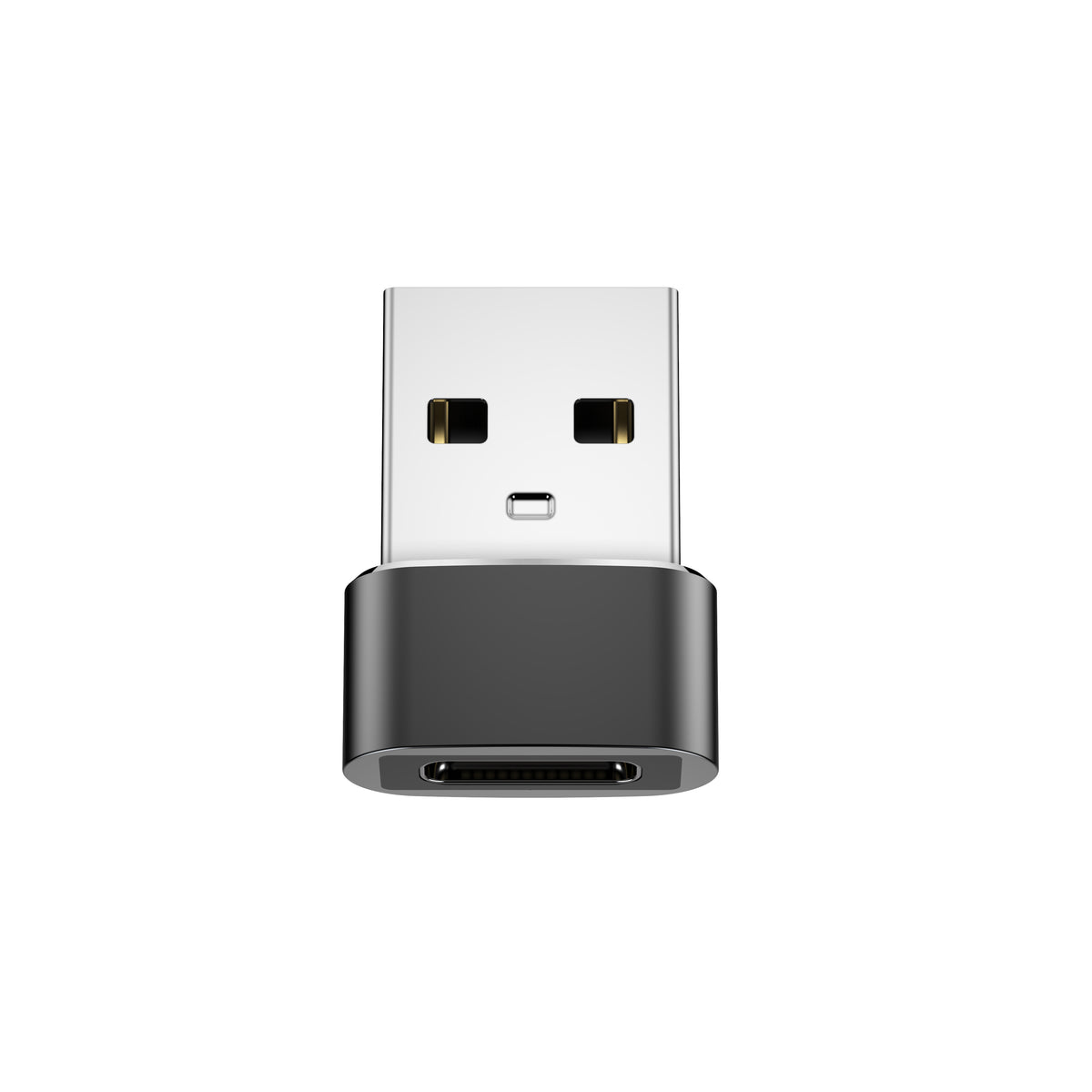 Budi USB-A to USB-C Mini Adapter, Black (DC515T-AB)