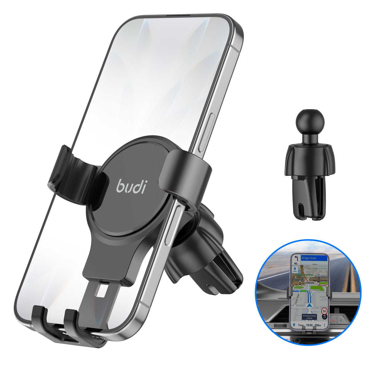 Budi Car Mount, Black (CM557B)