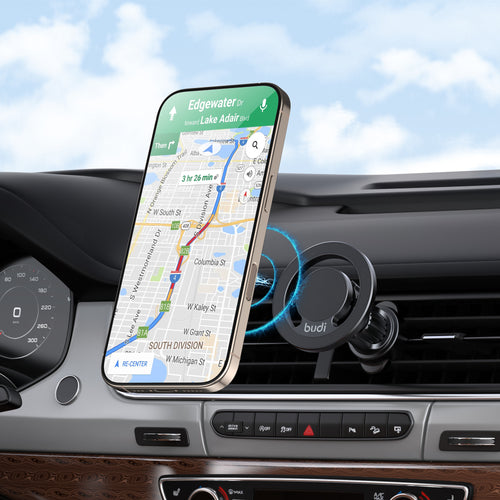 Budi 2-in-1 Car Mount, Black (CM588B)