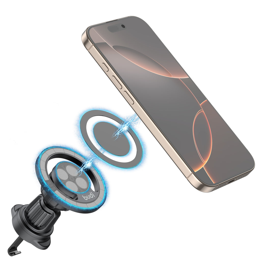 Budi 2-in-1 Car Mount, Black (CM588B)
