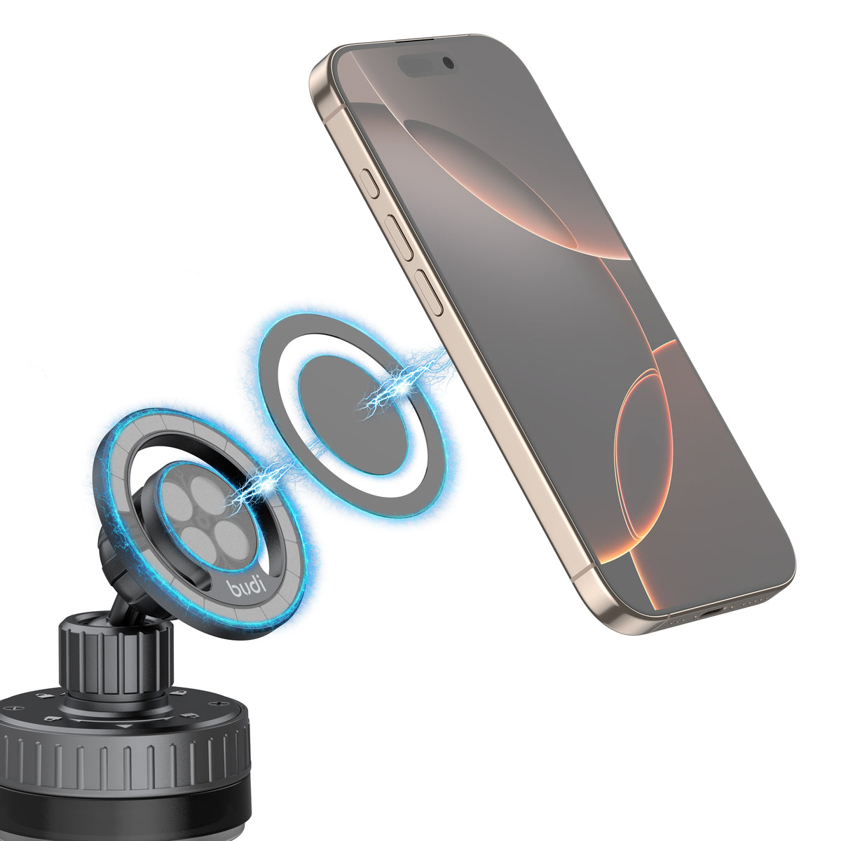 Budi 2-in-1 Car Mount, Black (CM589B)