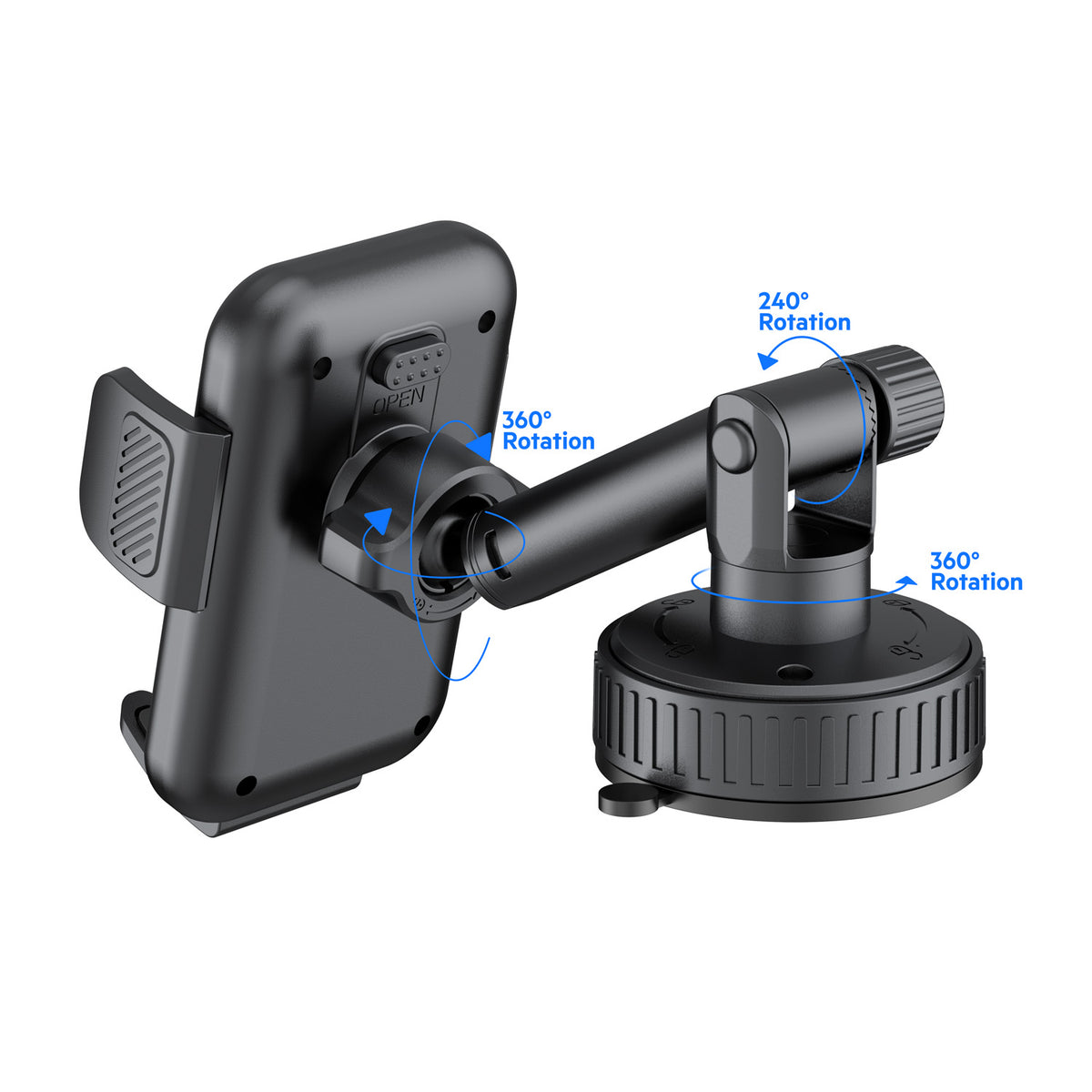 Budi Car Mount, Black (CM590B)