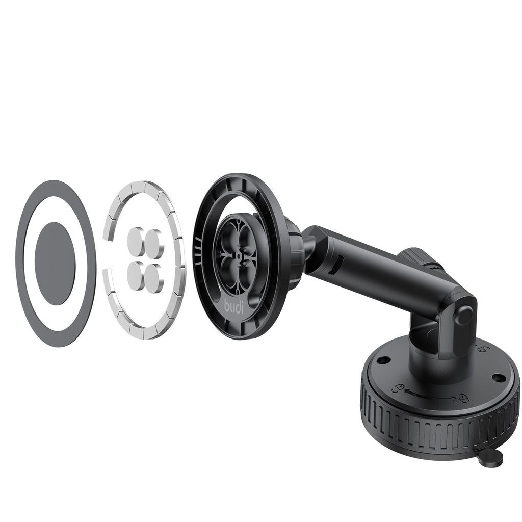 Budi 2-in-1 Car Mount, Black (CM591B)
