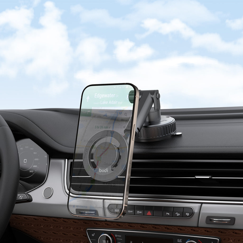 Budi 2-in-1 Car Mount, Black (CM591B)