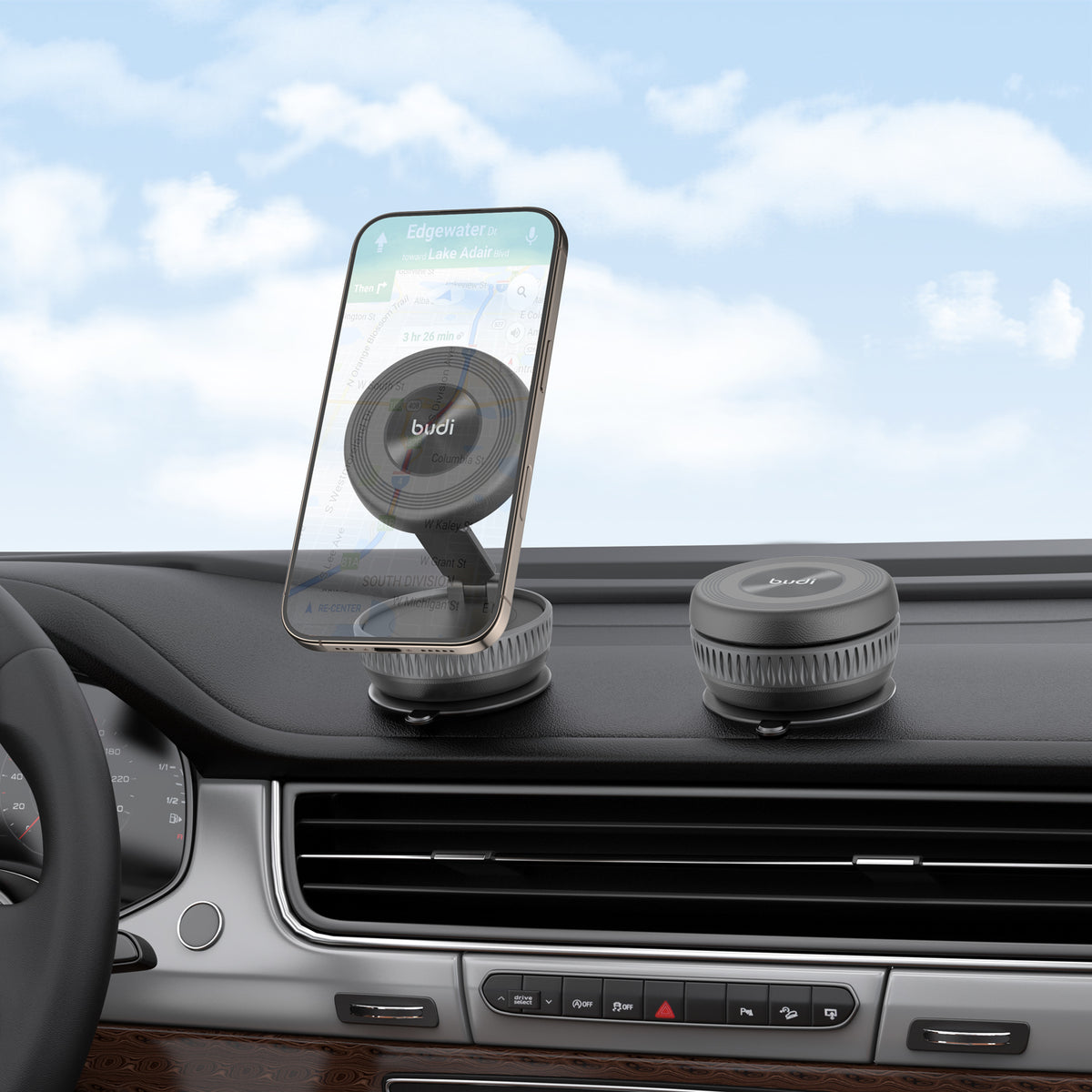 Budi Car Mount, Black (CM592B)