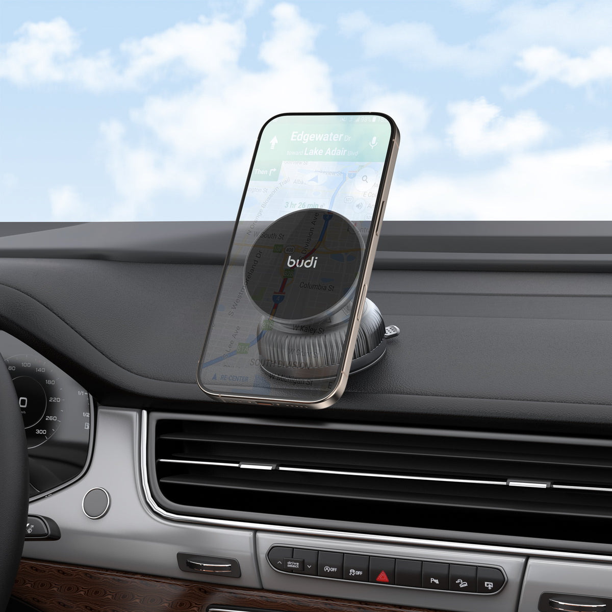 Budi Car Mount, Black (CM593B)