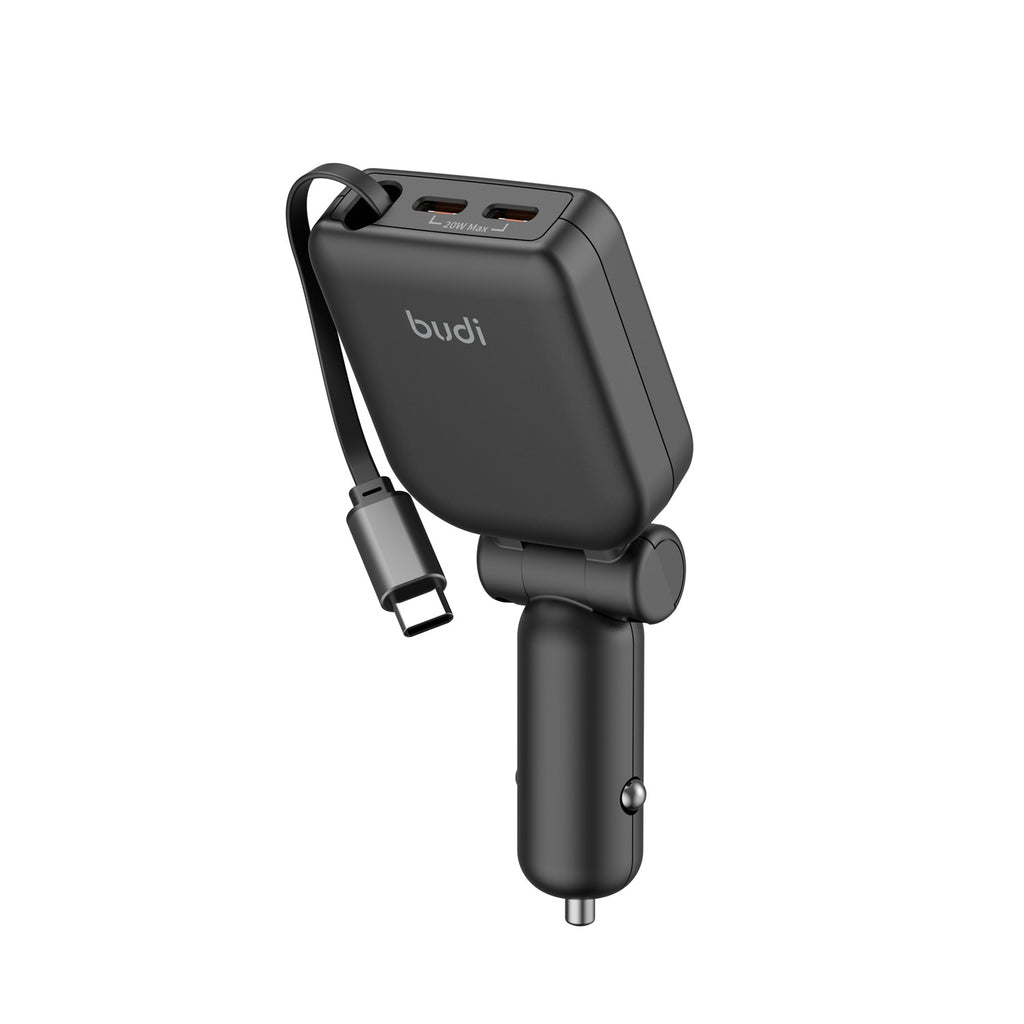 Budi Car Charger, 50W, 0.72m, Black (CC605B)