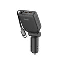 Budi Car Charger, 50W, 0.72m, Black (CC605B)