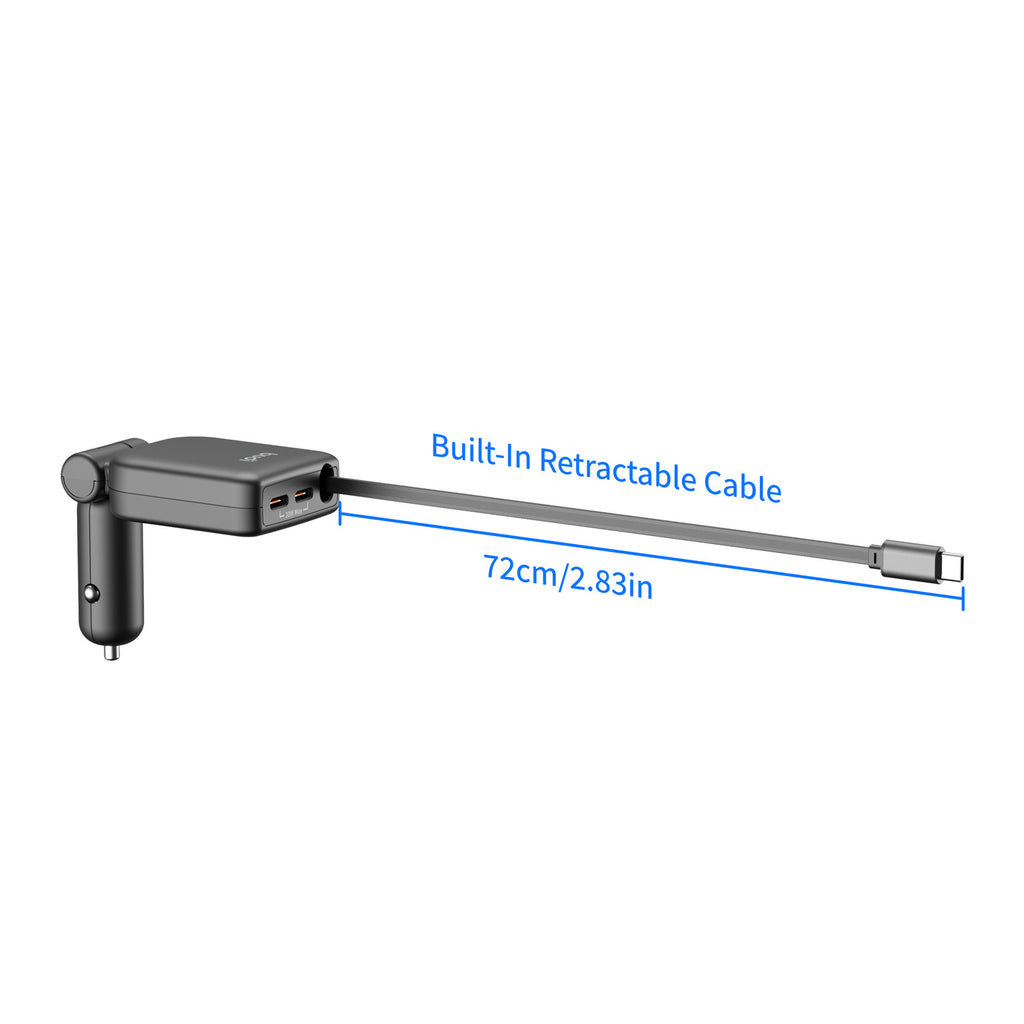 Budi Car Charger, 50W, 0.72m, Black (CC605B)