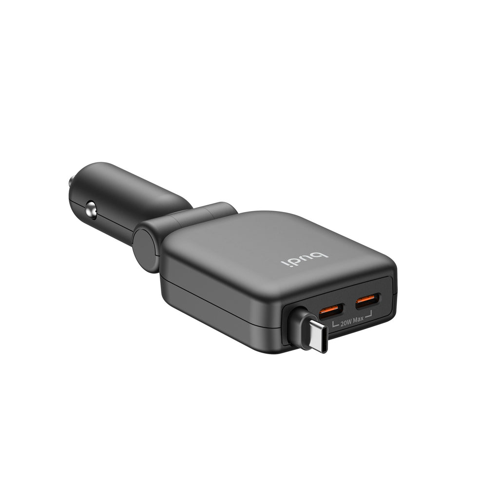 Budi Car Charger, 50W, 0.72m, Black (CC605B)