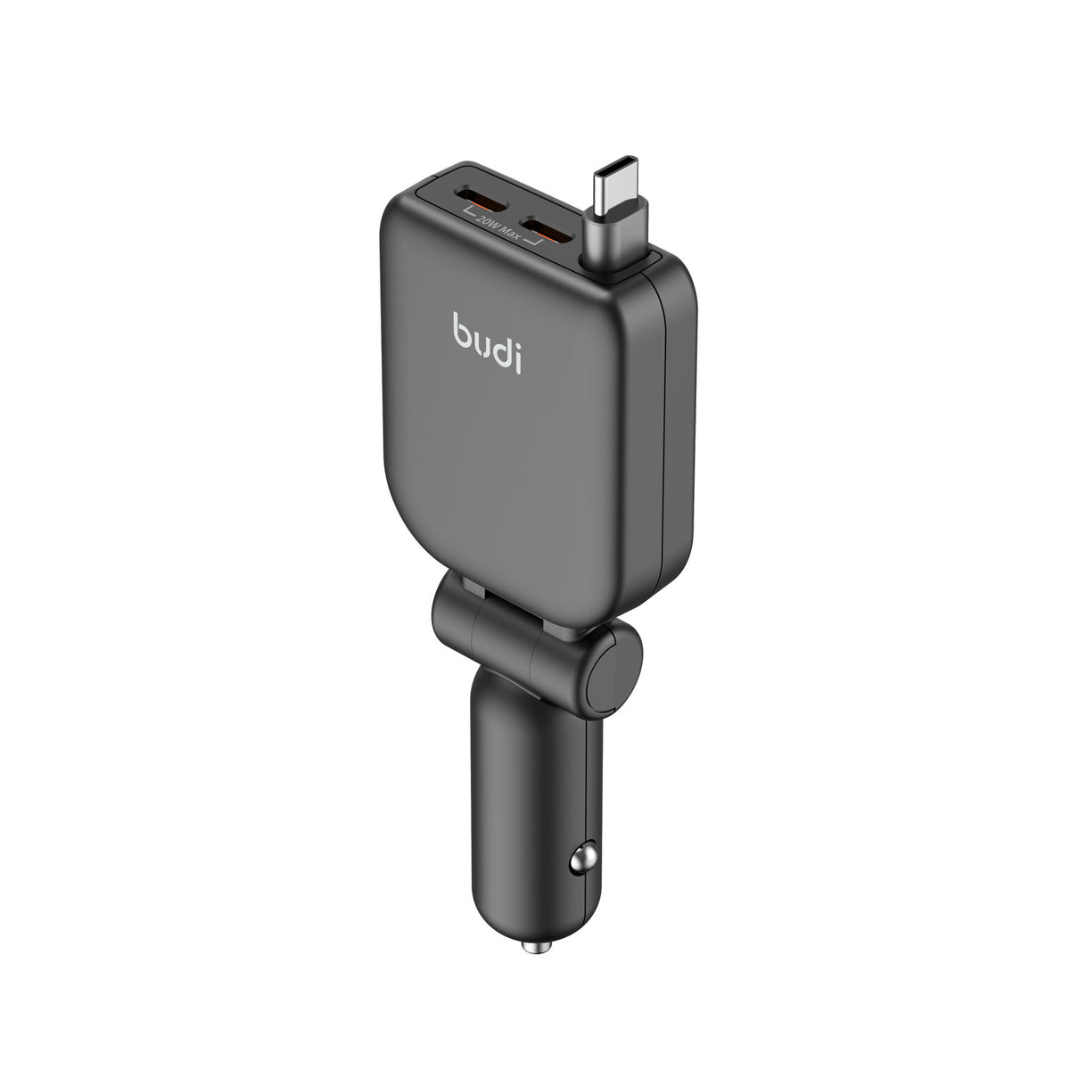 Budi Car Charger, 50W, 0.72m, Black (CC605B)
