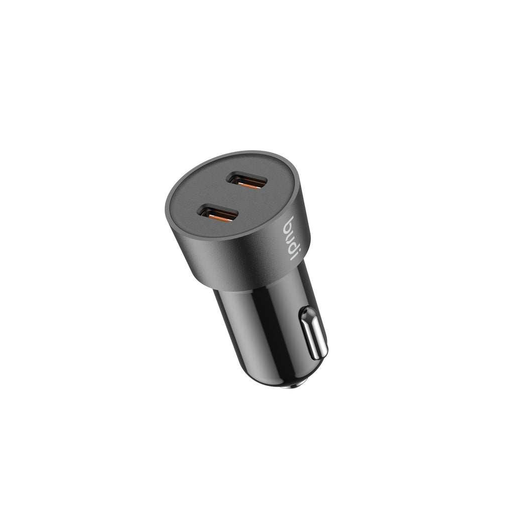 Budi USB-C to USB-C Car Charger, 33W, 1.2m, Black (CC622RTTB)