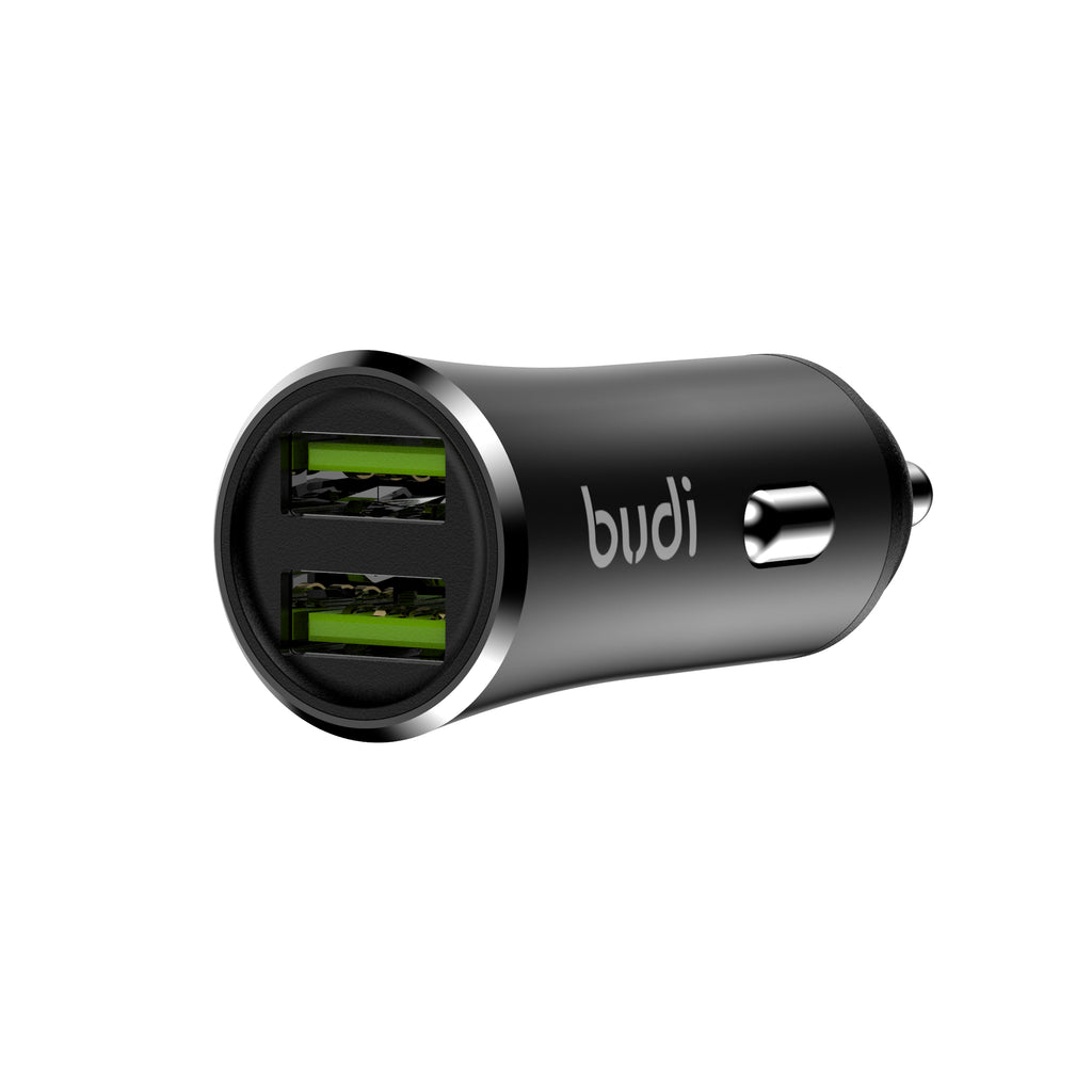 Budi Car Charger, 12W, Black (CC627B)