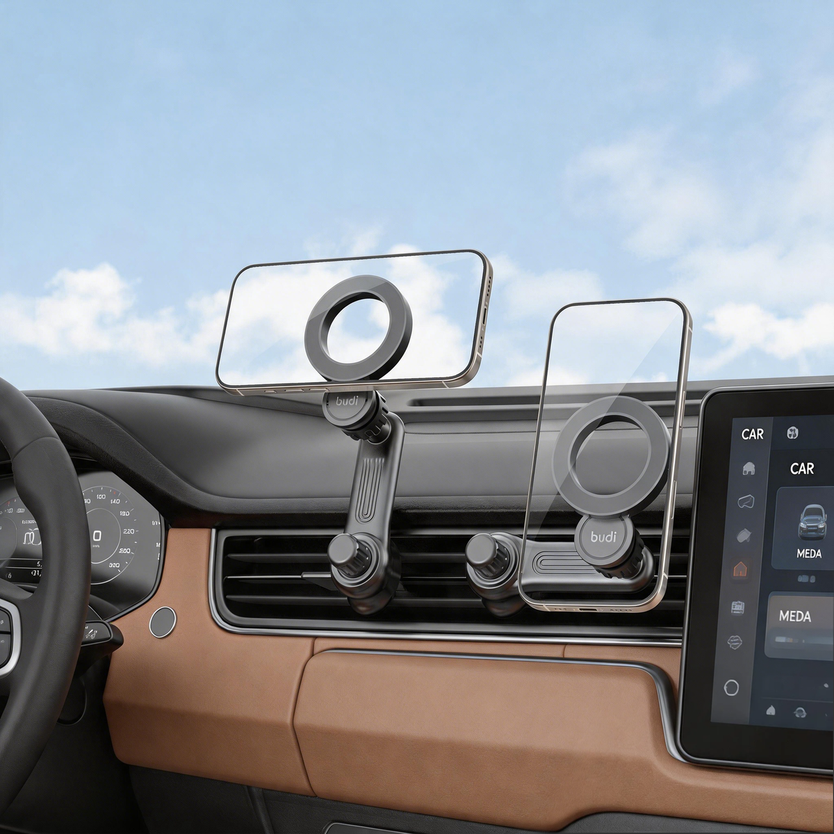 Budi Car Mount, Black (CM716B)
