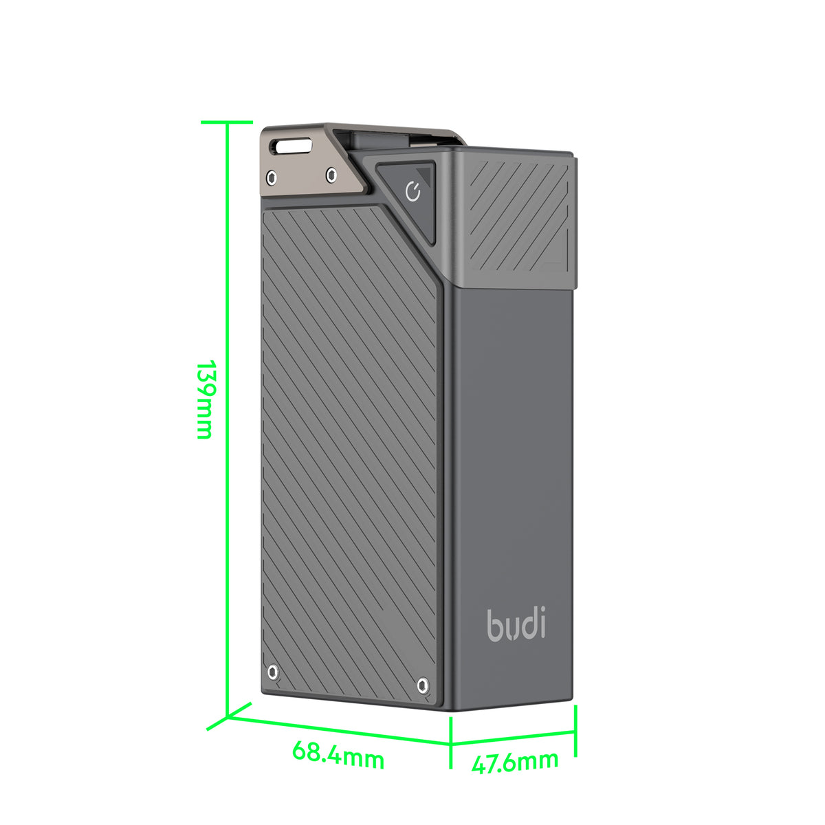 Budi Power Bank, 65W, 30000 mAh, Black (PB810B)