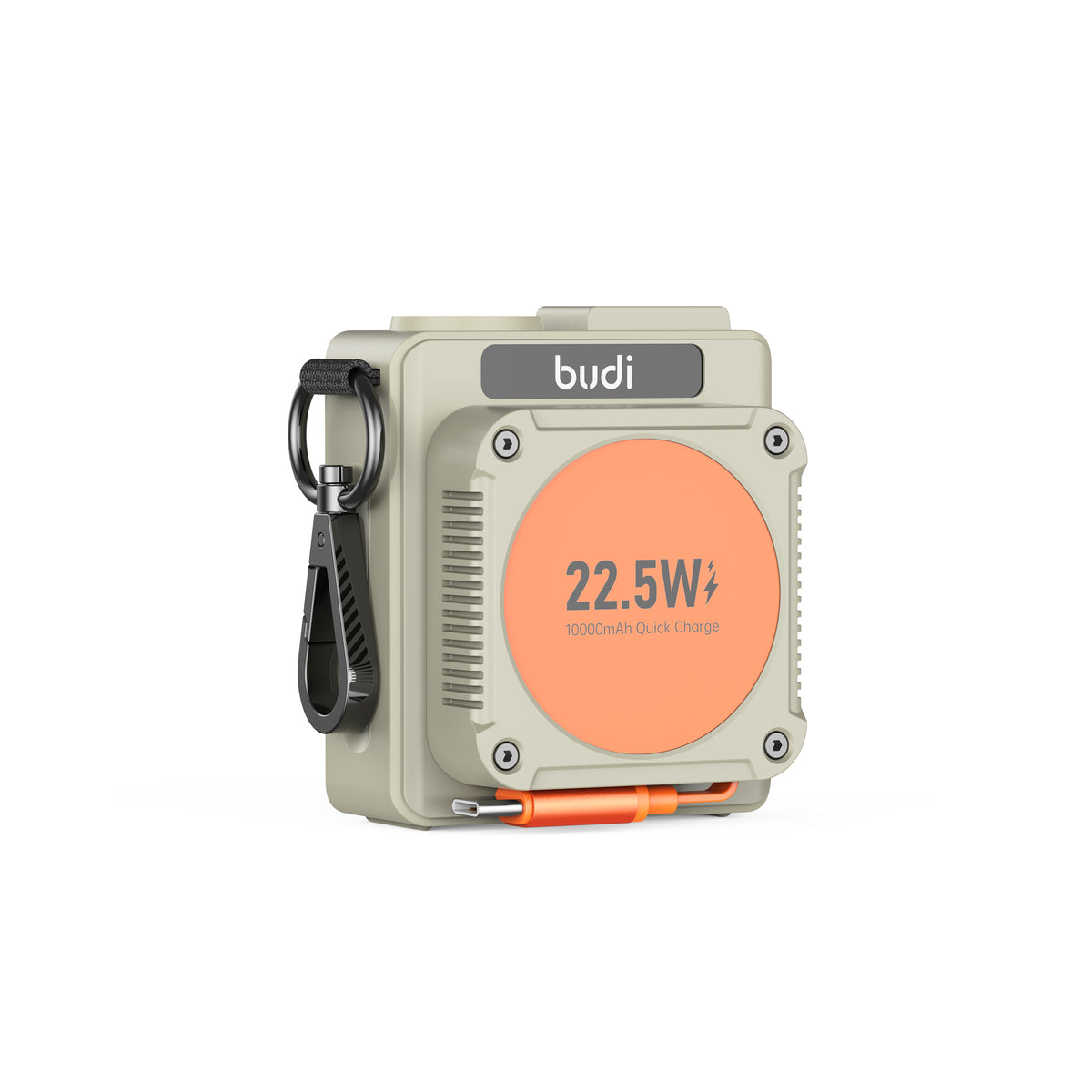 Budi Power Bank, 22.5W, 10000 mAh, Grey (PB815H)