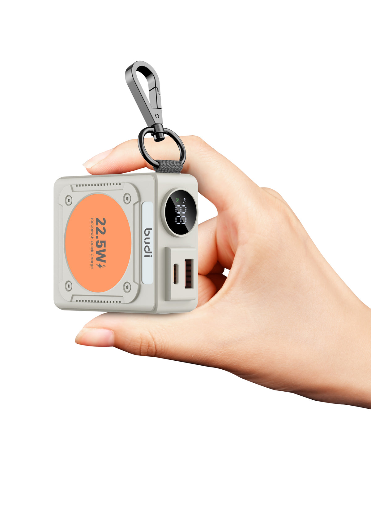 Budi Power Bank, 22.5W, 10000 mAh, Grey (PB815NH)