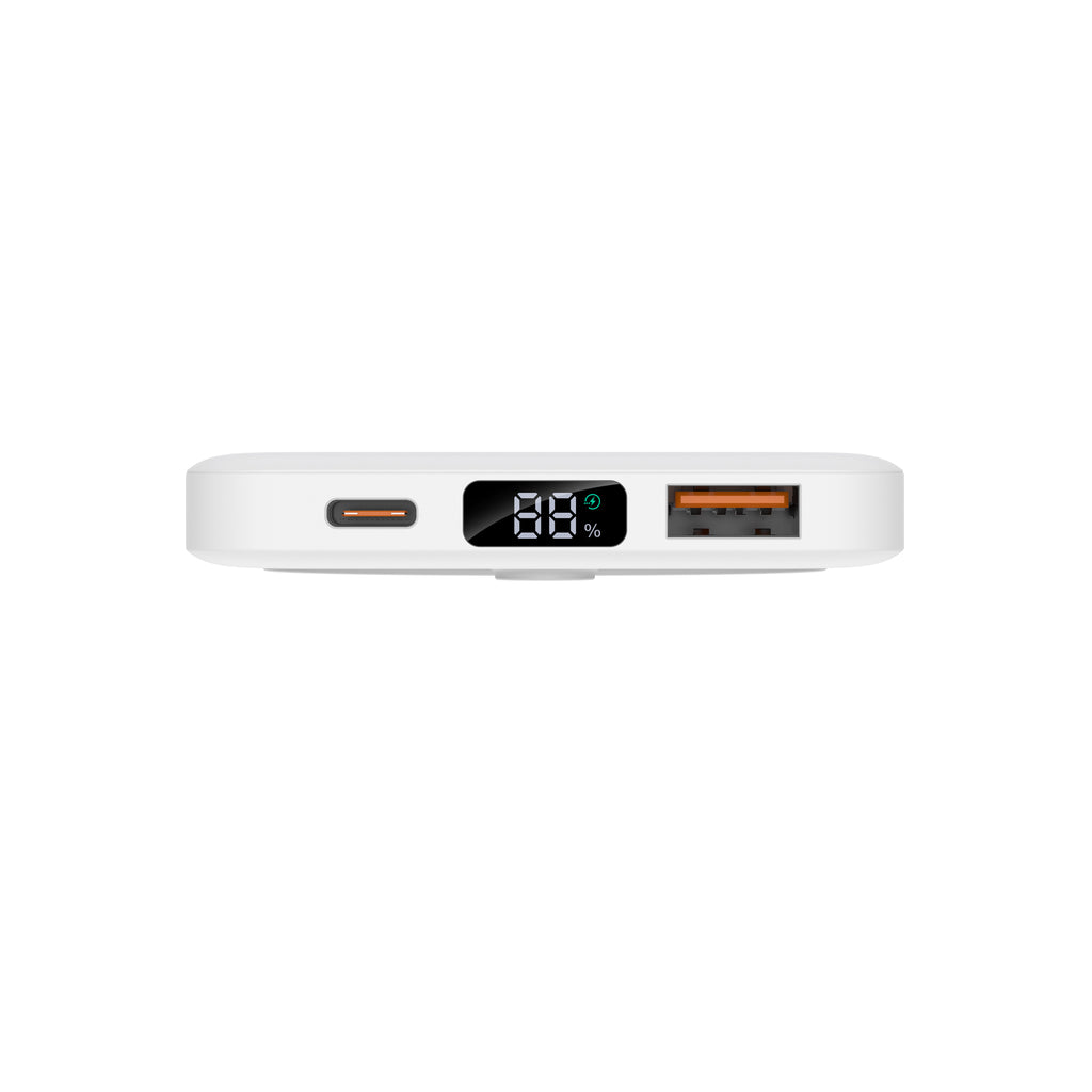 Budi USB-C to USB-C Power Bank, 22.5W, 5000 mAh, 0.2m, White (PB827W)
