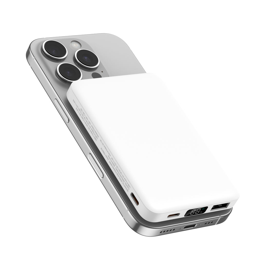 Budi USB-C to USB-C Power Bank, 22.5W, 5000 mAh, 0.2m, White (PB827W)