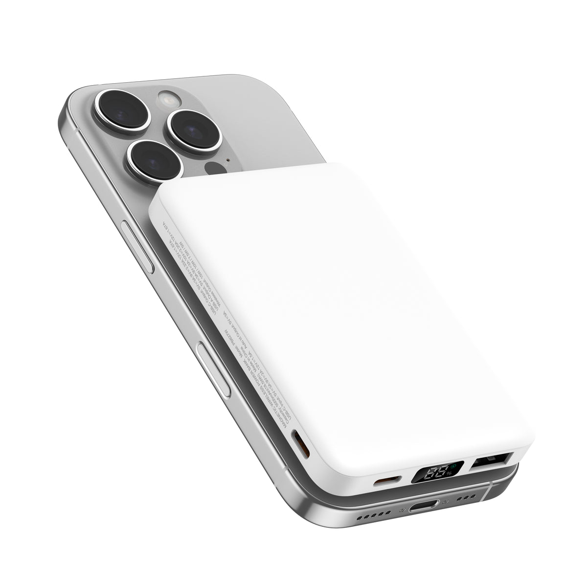 Budi USB-C to USB-C Power Bank, 22.5W, 5000 mAh, 0.2m, White (PB827W)