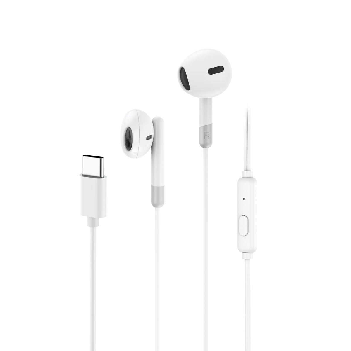 Budi Wired Earphones, 1.2m, White (EP011TW)