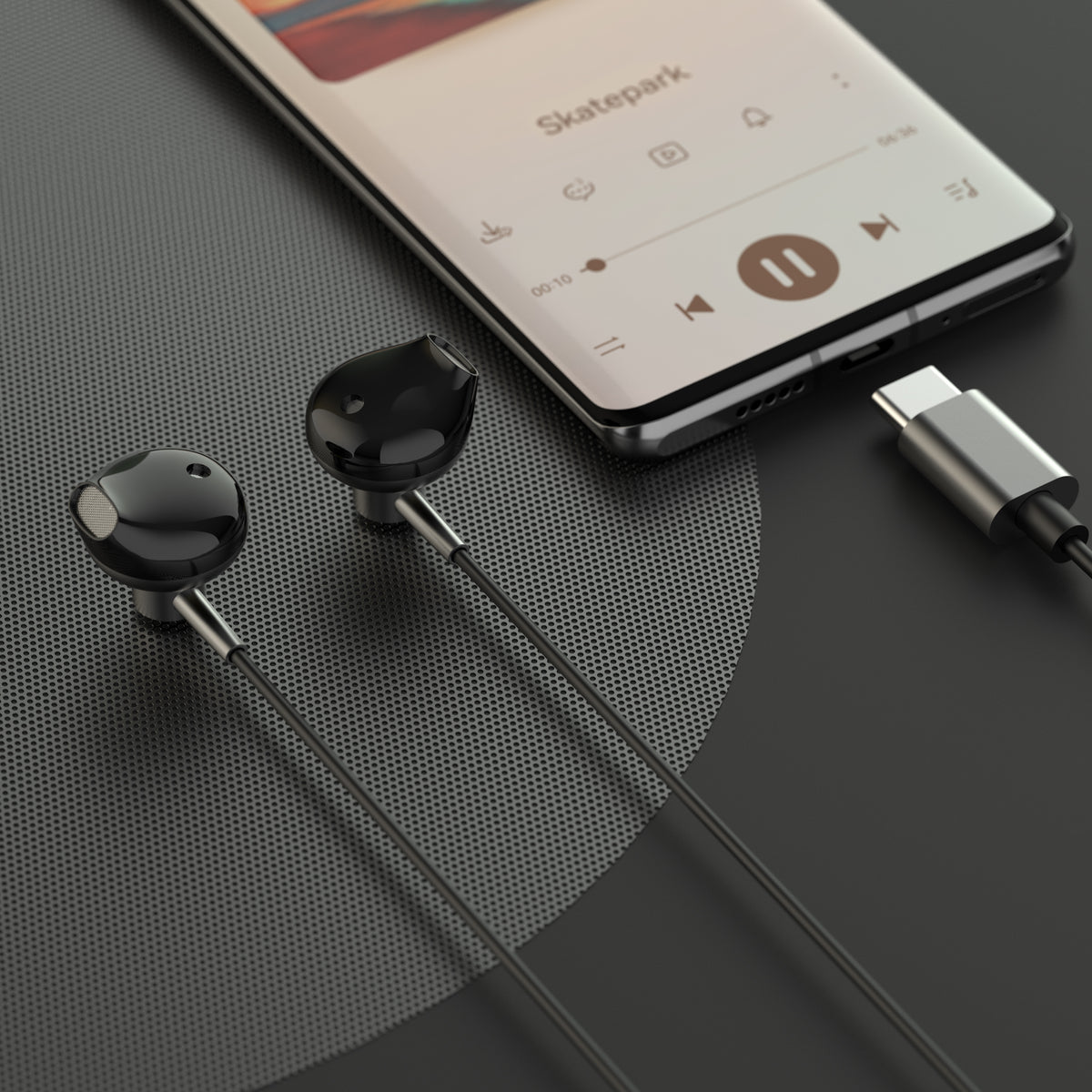 Budi Wired Earphones, 1.2m, Black (EP29TB)