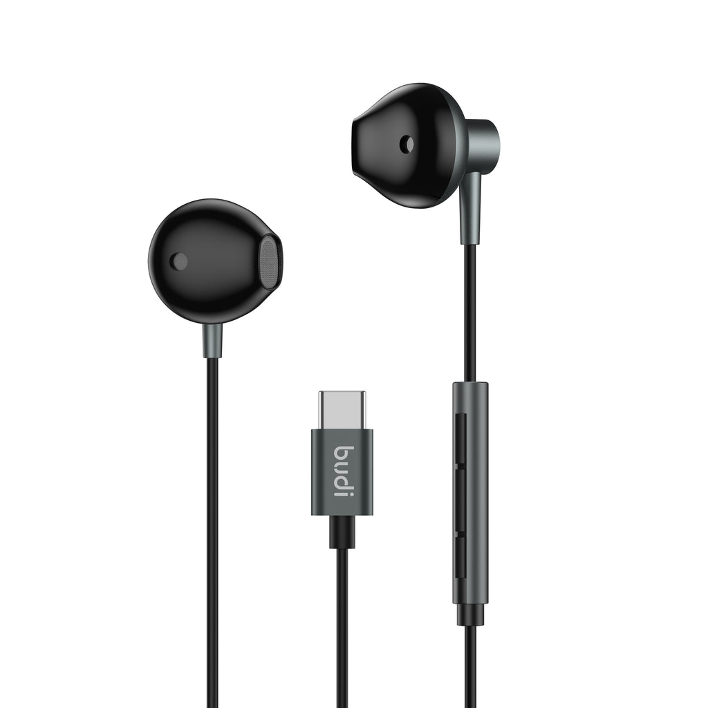Budi Wired Earphones, 1.2m, Black (EP29TB)