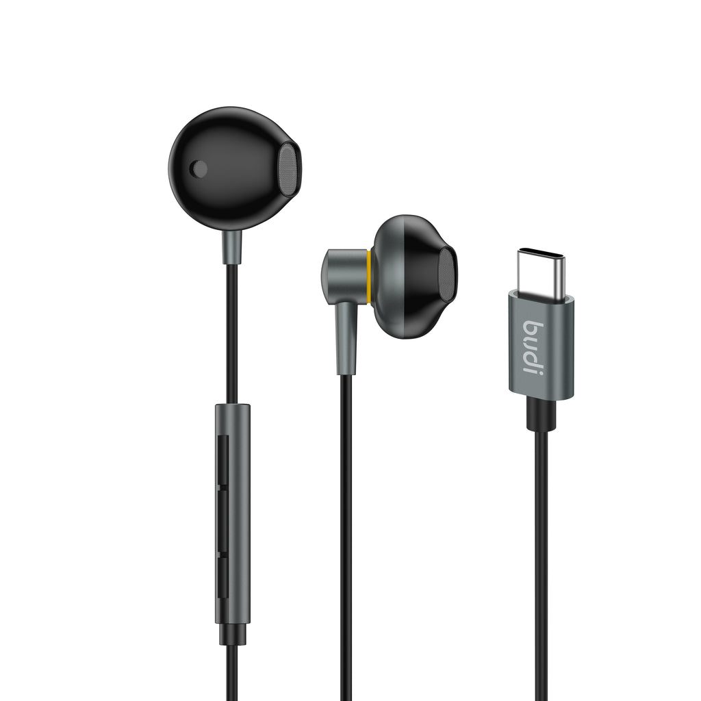 Budi Wired Earphones, 1.2m, Black (EP29TB)