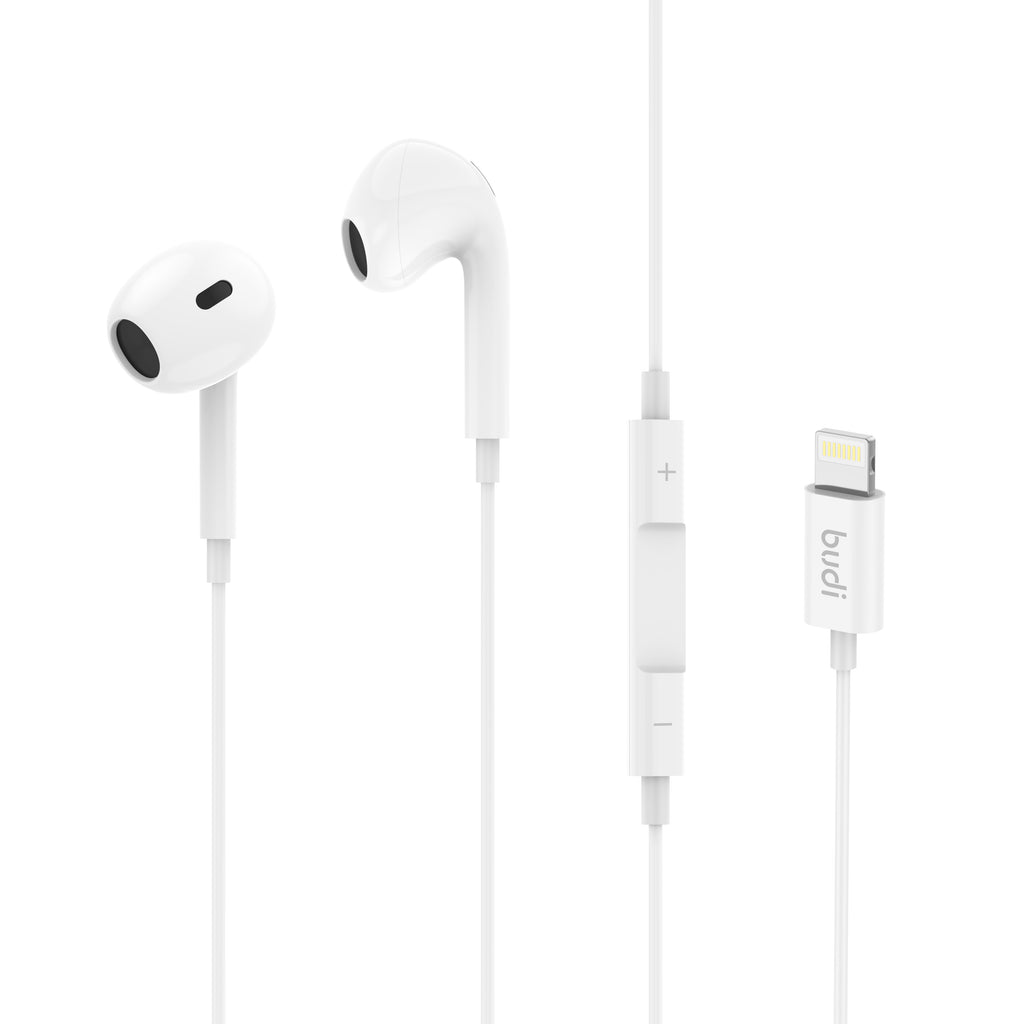 Budi Wired Earphones, 1.2m, White (EP30TW)