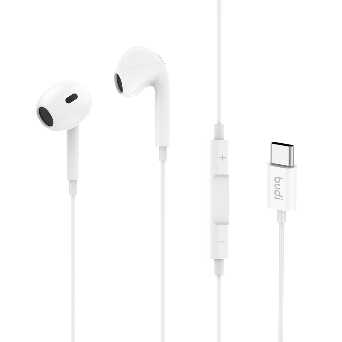 Budi Wired Earphones, 1.2m, White (EP30TW)