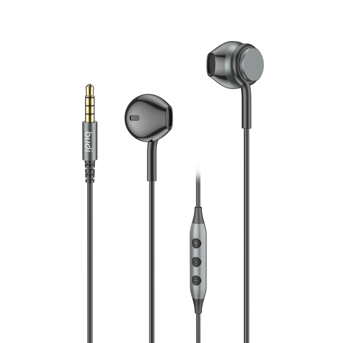 Budi Wired Earphones, 1.2m, Black (EP31TB)