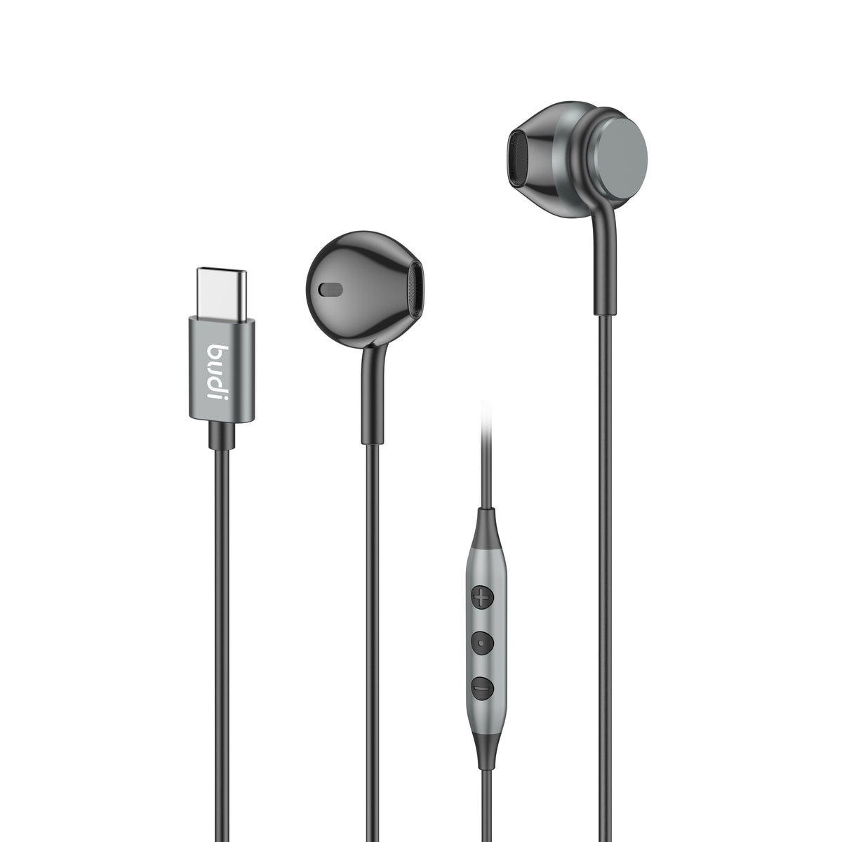 Budi Wired Earphones, 1.2m, Black (EP31TB)