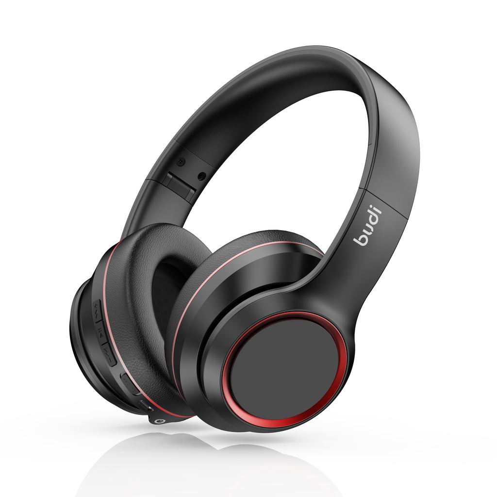 Budi Wireless Over-Ear Headphones, Black (EP50B)