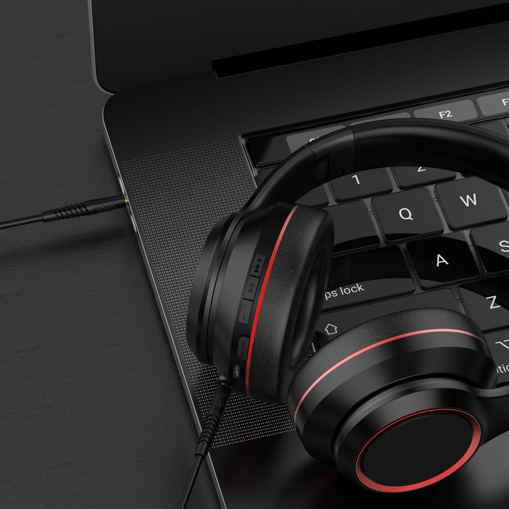Budi Wireless Over-Ear Headphones, Black (EP50B)
