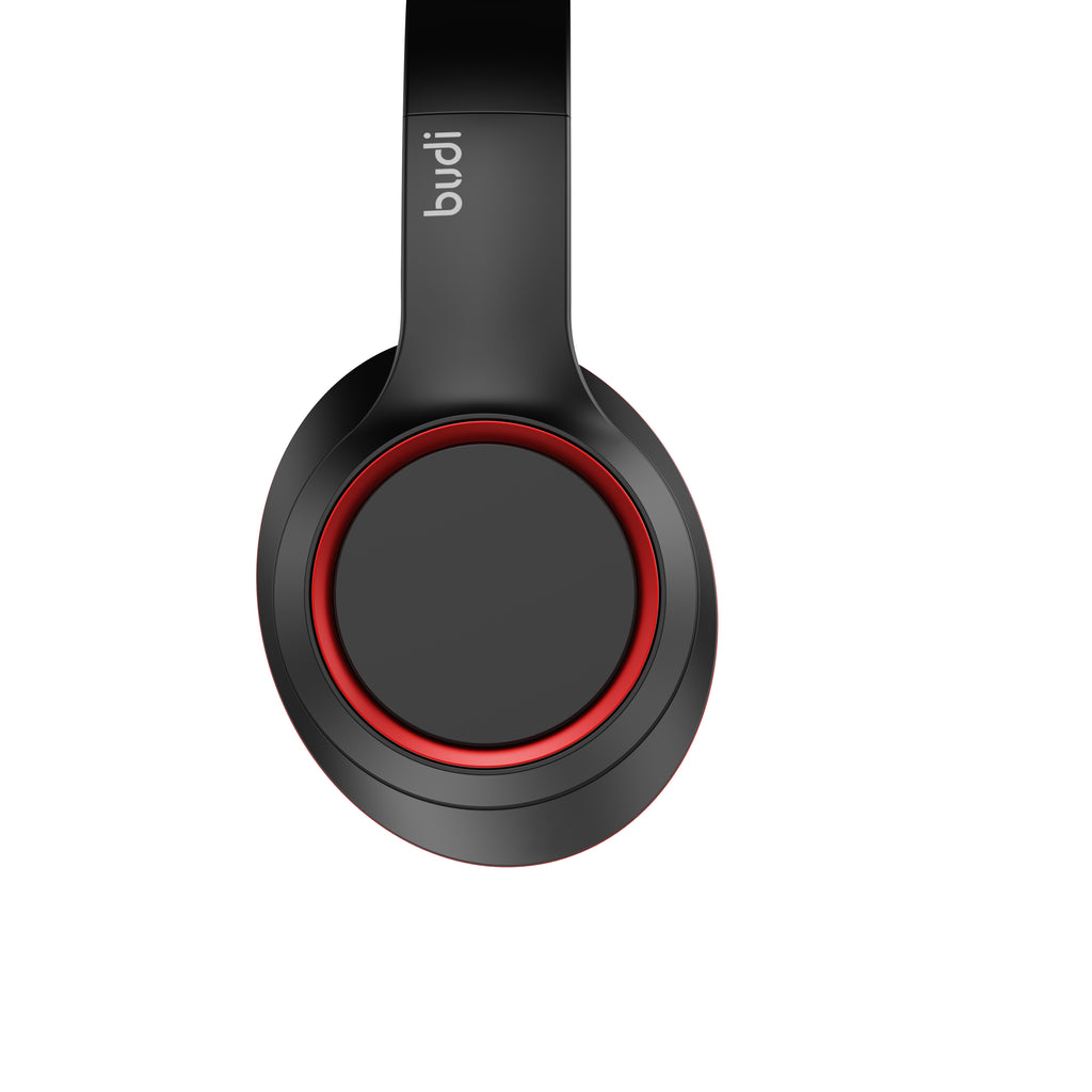 Budi Wireless Over-Ear Headphones, Black (EP50B)
