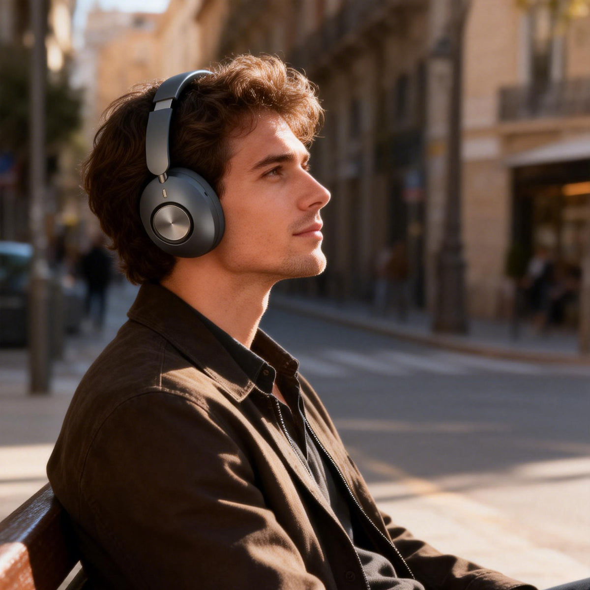 Budi Wireless Over-Ear Headphones, 500 mAh, Grey (EP57H)