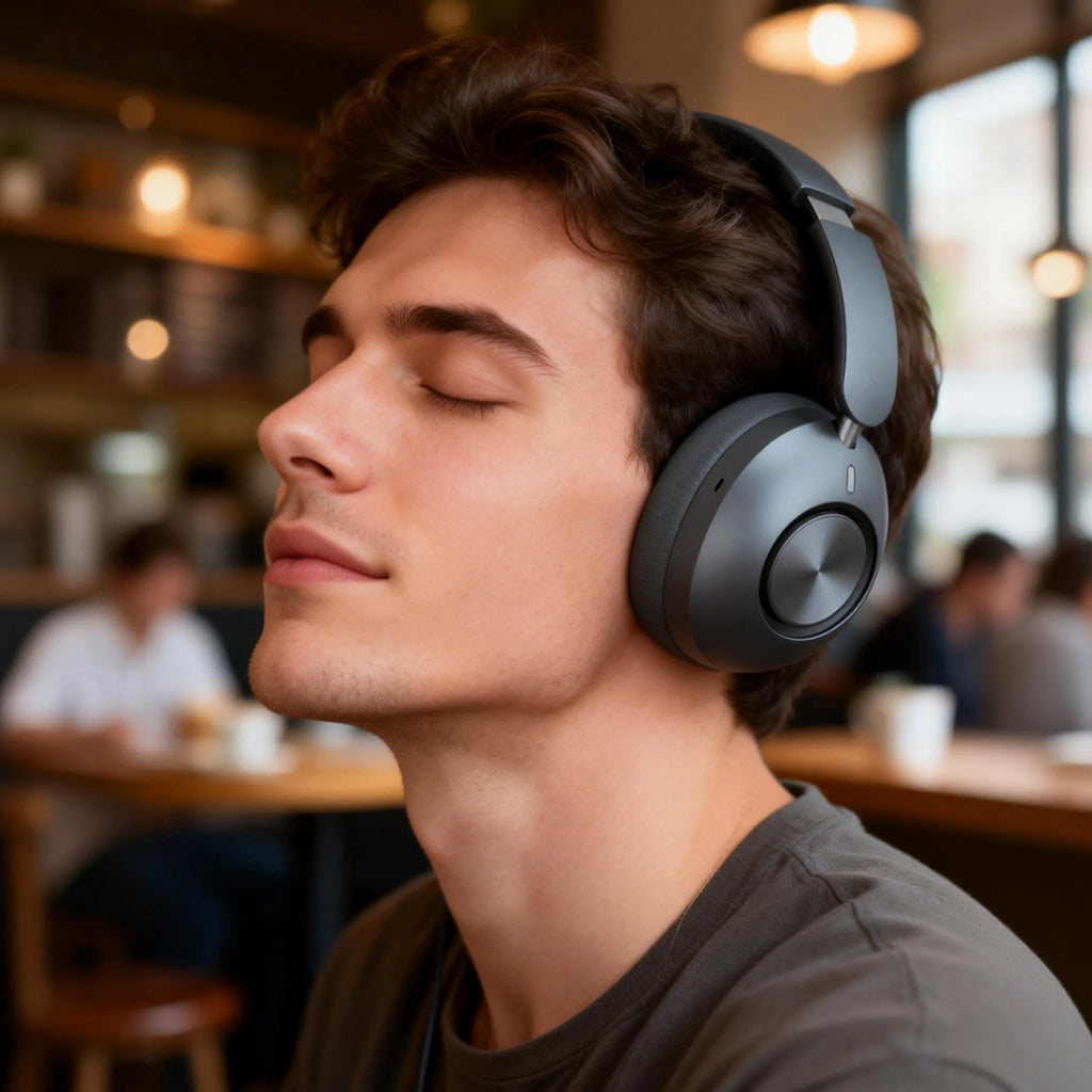 Budi Wireless Over-Ear Headphones, 500 mAh, Grey (EP57H)