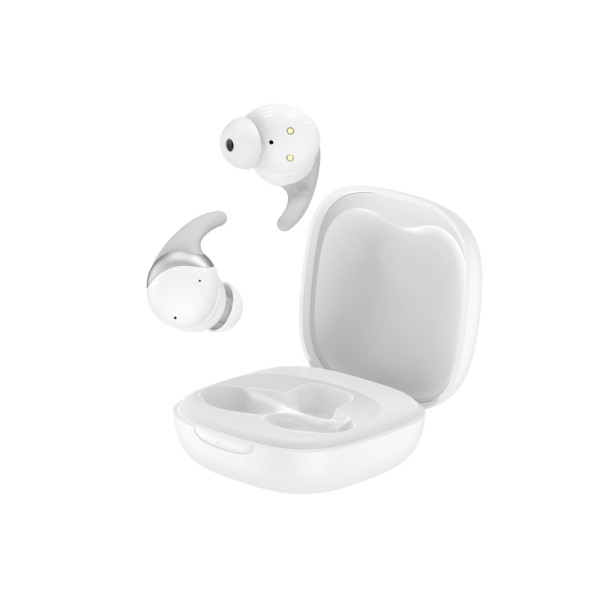Budi Wireless Earphones, 250 mAh, 10m, White (EP61W)