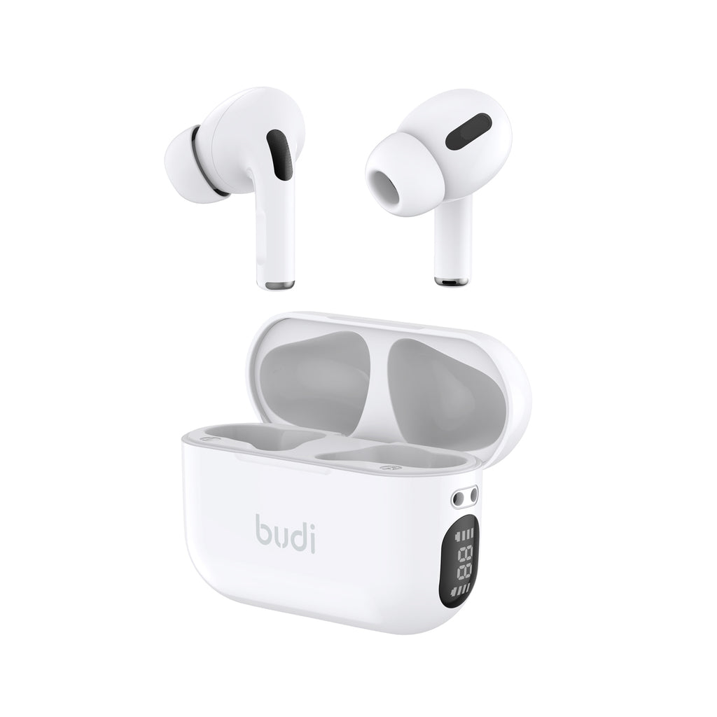 Budi Wireless Earphones, 300 mAh, 10m, White (EP75W)