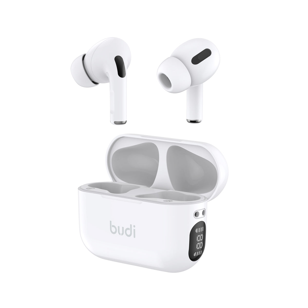 Budi Wireless Earphones, 300 mAh, 10m, White (EP75W)