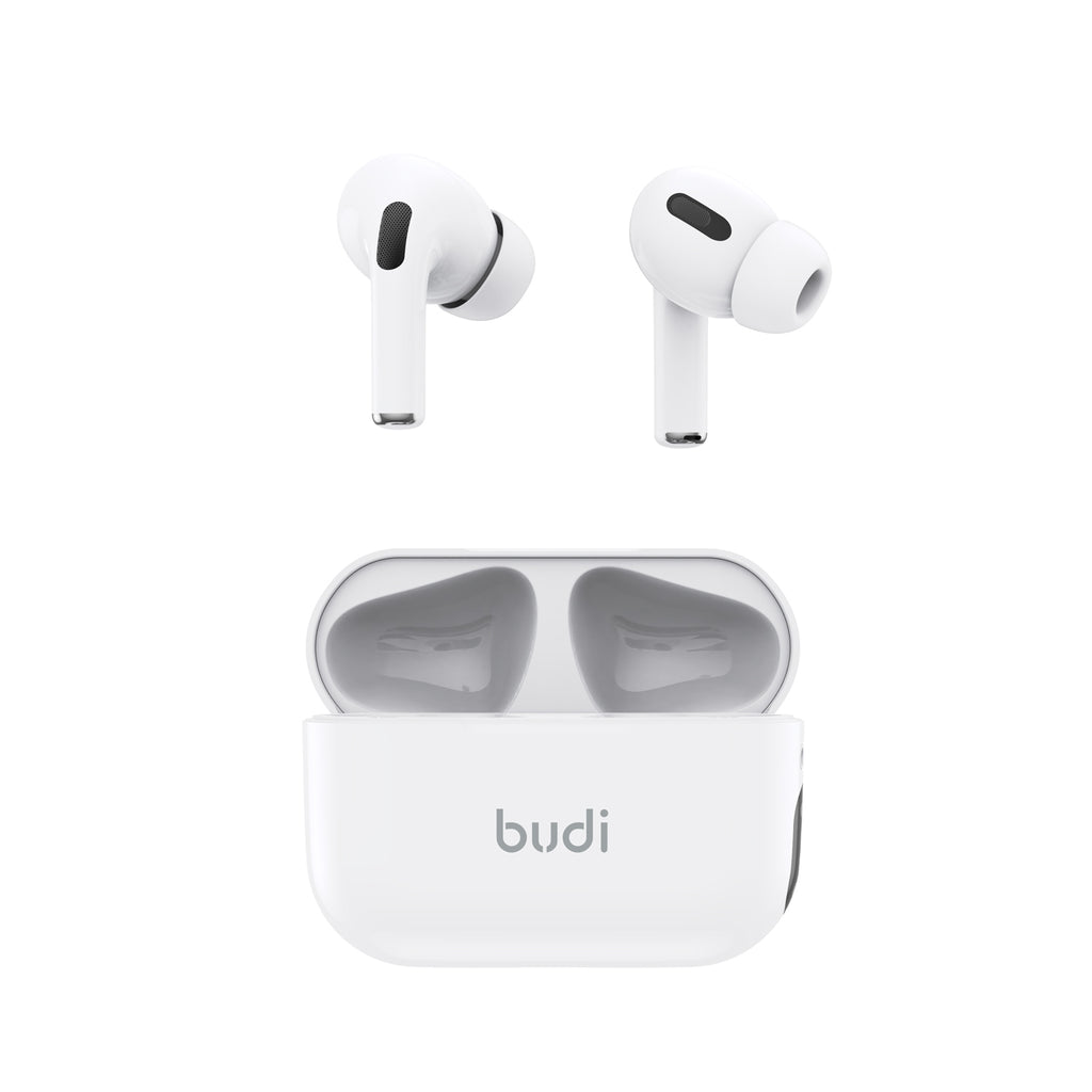 Budi Wireless Earphones, 300 mAh, 10m, White (EP75W)