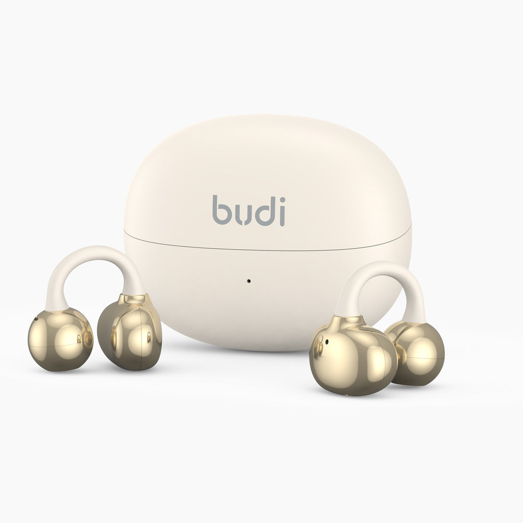 Budi Wireless Earphones, 300 mAh, White/Black (EP83)