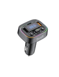 Budi Car Charger with FM Transmitter, 20W, Black (CCT05B)